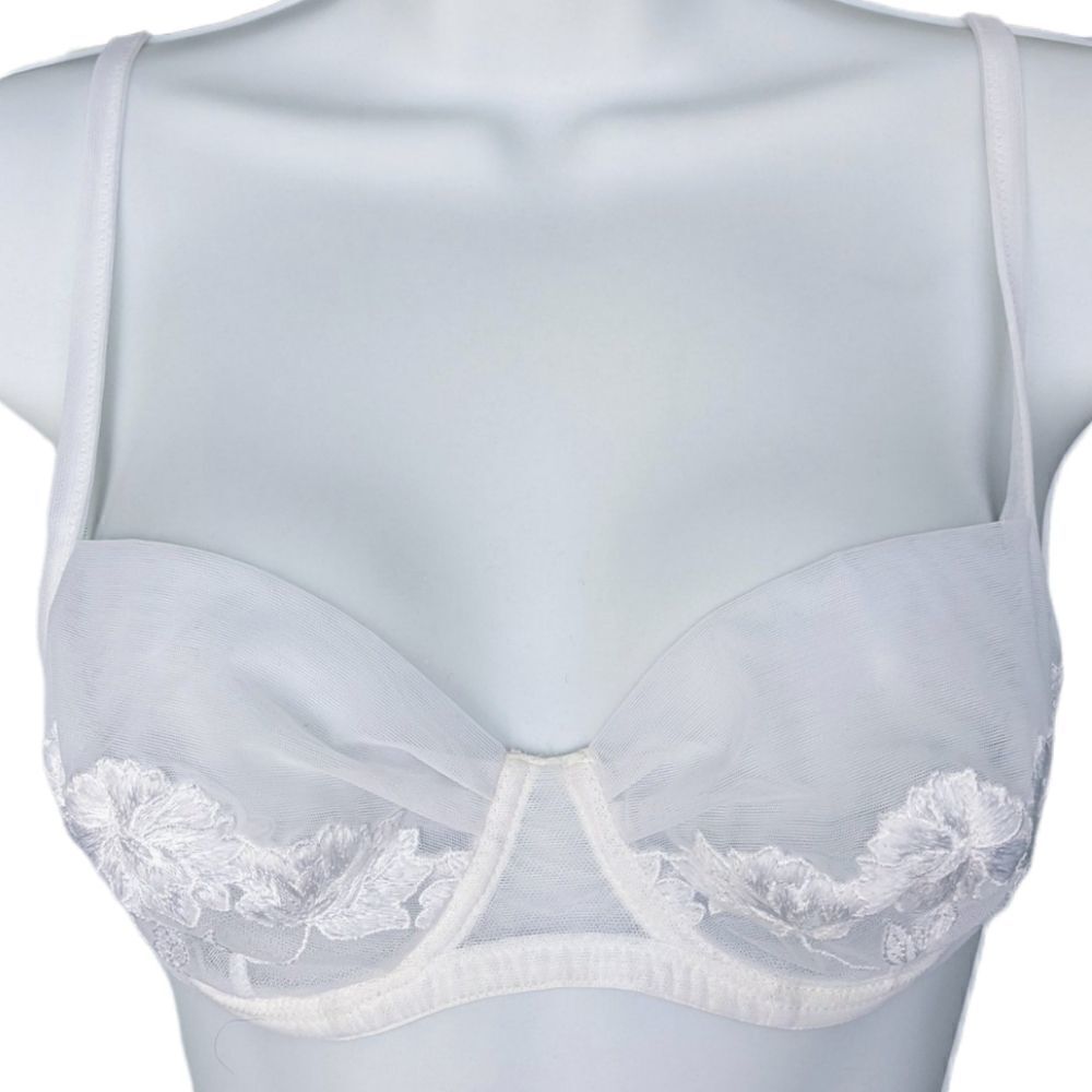 SWAN original Italian white lace bra wedding bra B037